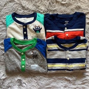 Set of 4 Carter’s long sleeve tees, 24 mos